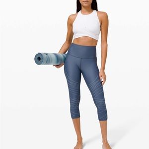 NWT Lululemon Mapped Out High-Rise Crop 21" Iron Blue / Chambray